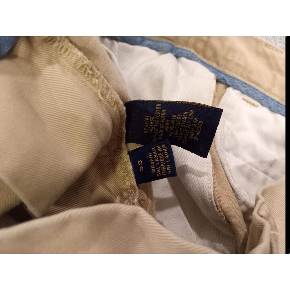 Mens Polo Ralph Lauren Khaki Golf Shorts ChChinolat Front Classic Fit 9" 33 - Picture 6 of 6